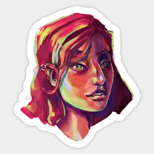 Neon girl Sticker